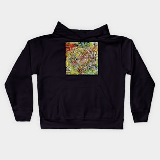 Super Nova Tie Dye Mandala by Julie Ann Stricklin Kids Hoodie